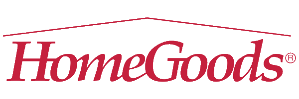 HomeGoods logo in red on a transparent background